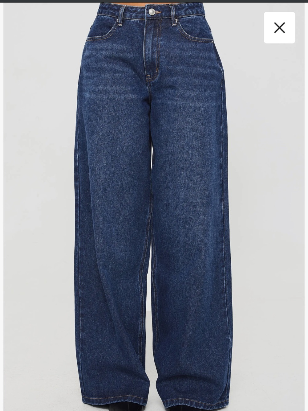 Princess Polly Naylor Low Rise Wide-Leg Jeans, Fits a size 12